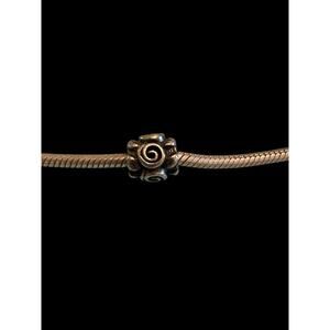 Authentic Pandora sterling silver Rose charm retired